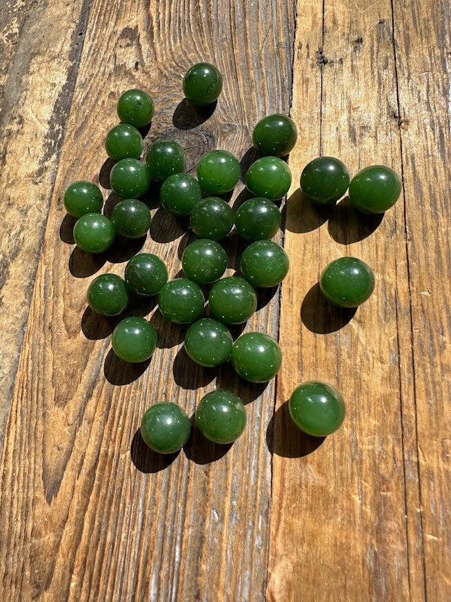 A Grade Canadian Jade Undrilled 11mm Beads/Marbles