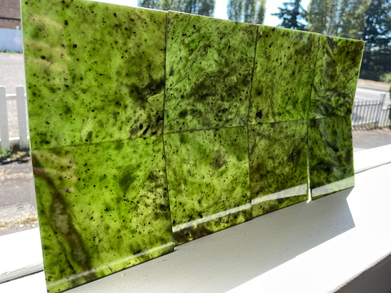 4" x 4" Canadian Jade Tiles (sold individually)